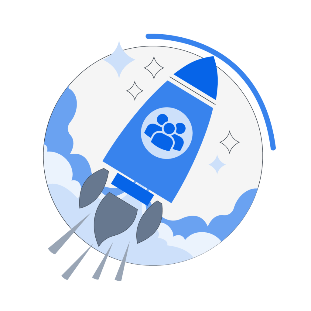 a rocket showcasing the growth of hrms software features